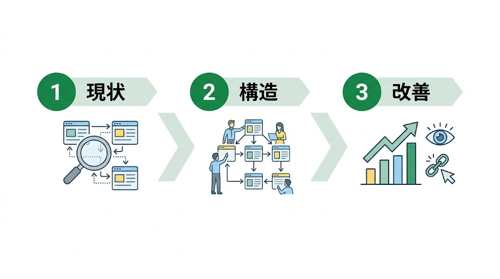 歯科医院HPの内部リンク構造を最適化する実践手法