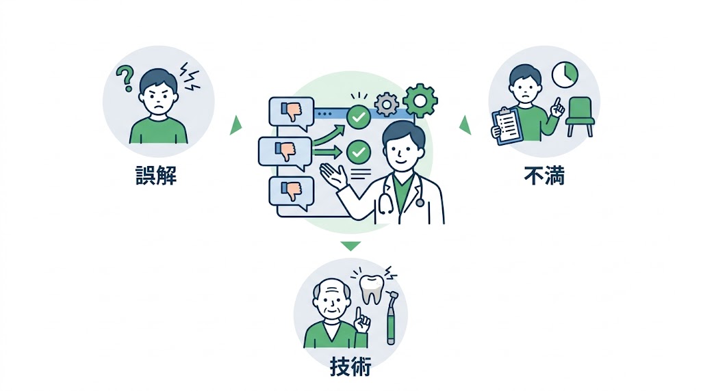 歯科の悪い口コミ対処法｜評判回復の実践ガイド