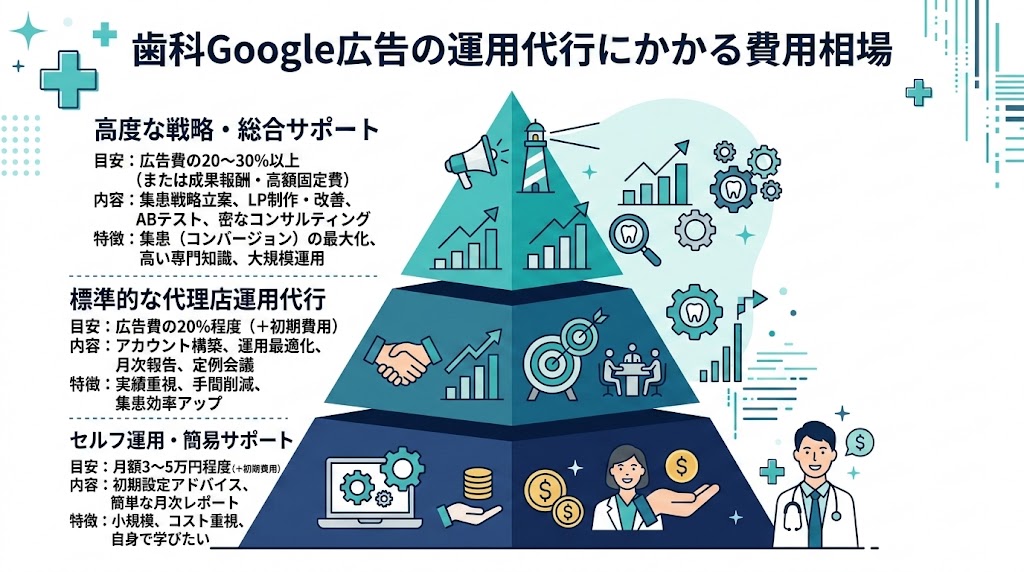 歯科Google広告の運用代行|代理店の選び方と費用相場